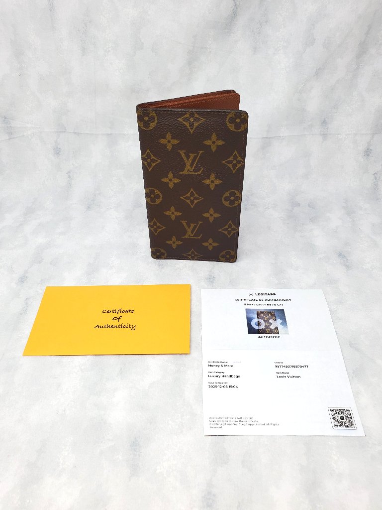Louis Vuitton Monogram Brazza Long Bifold Wallet W/ Coa